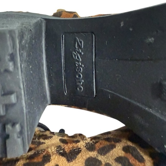 Zigi Soho Leopard Print Lace-Up Heeled Combat Boots Size 8 Women’s - Picture 12 of 12